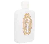 SOLUSTRE Refillable Holy Water Bottle Small Portable Christian Water Container with Cross Pattern Leakproof Design for Religious Blessing and Baptism Use