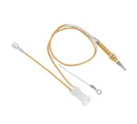 SOLUSTRE Replacement Thermocouple Sensor Pin for Gas Stove Safety Valve, Universal Copper Thermocouple Fitting Part with Dual-wire Flame Protection, Compact Indoor Stove Accessory