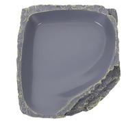SOLUSTRE Reptile Feeding Bowl Resin Plate Shape Dish for Gecko and Scorpion | Prevents Overflow, Easy to Clean, Simulated Natural Living Style, Close to Nature for Terrarium Use