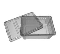 SOLUSTRE Reptile Feeding Box Black Spider Terrarium Reptile Hatchling Container Insect Breeding Habitat Suitable for Scorpions Lizards