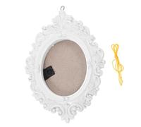 SOLUSTRE Retro European Style Christmas Tree Photo Frame Ornament White Embossed Hanging Decoration for Holiday Home Vintage Wall Art Enhancing Festive Cheer and Elegant Seasonal Ambiance