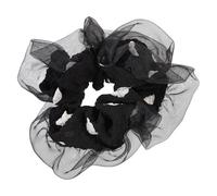 SOLUSTRE Retro Organza Hair Tie Rope for Black Elastic Hair Band with Polka Dot Design for Doing Housework Or Putting on Makeup