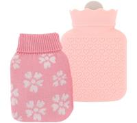 SOLUSTRE Reusable Silicone Hot Water Bag for Winter Use, Lightweight and Comfortable Hot-Water Sack Designed to Keep Warm and Provide Heat Treatment