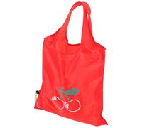 SOLUSTRE Reusable Tote Bags Compact Polyester 5pcs Foldable Cherry Pattern Portable Shopping Bags Grocery Shopping for Retail Use