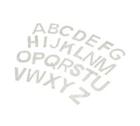 SOLUSTRE Rhinestone Alphabet Applique Patches Embroidered Letters with Hot Melt Adhesive DIY Clothing and Bag Decoration White Letter Stickers for Fashion Crafting