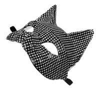 SOLUSTRE Rhinestone Cat Sparkly PP Cosplay Prop | Mysterious elegant finish, fits most people comfortably, suitable for photos, for parties and nightclubs
