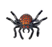 SOLUSTRE Rhinestone Spider Adjustable Open Ring Lightweight Vintage Punk Jewelry for Women’S Daily and Party Wear