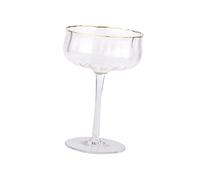 SOLUSTRE Rimmed Crystal Cocktail Glass Elegant Wine and Juice Goblet for Parties Bars Restaurants Smooth Touch Tulip Design Toasting Cup for Celebrations