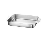 SOLUSTRE Roaster Pan Compatible with Induction Cooktops and Stovetop Stainless Steel Rectangular with Lid Safe for Kitchen Roasting and Oven Baking