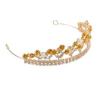 SOLUSTRE Rose Flower Crown Headband Stable on Your Heads and Not Easy to Deform or Break Delicate Alloy Design for Bridal Wedding and Graduation Festival Performance Costume Prop