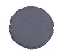 SOLUSTRE Round Baby Crawling Mat and Toddler Playing Carpet Carbon Gray Non-Slip Infant Play Mat with Padded Edges for Nursery and Indoor Activities