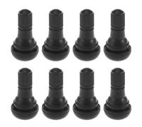 SOLUSTRE Rubber Snap-in Tire Valve Stems TR-412 Sturdy Rubber Material 8 Pcs Black with Pressure Holding Feature and Stylish New Look for Car and Motorcycle Wheels