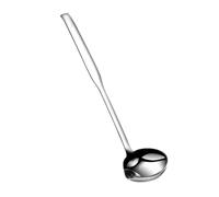 SOLUSTRE Rust Stainless Steel Filtering Spoon with Long Handle Creative Oil Separator and Soup Scoop for Healthy Cooking and Draining Medium Silver Finish