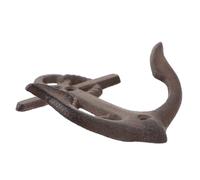 SOLUSTRE Rustic Cast Iron Anchor Hook Heavy Duty Wall Mounted Nautical Decor for Hanging Coats Bags Hats Keys Towels with Polished Brushed Finish Iron Art Hanger for Home and Garden