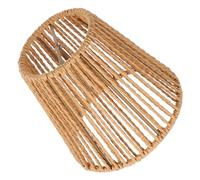 SOLUSTRE Rustic Pendant Lamp Shade Made of Paper Rope and Iron with Clip Type for E27 and E14 Bulbs, Woven Structure for Replacement, Creating A Comfortable and Warmer Atmosphere in Your