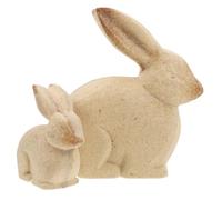 SOLUSTRE Rustic Wood Bunny Cutout DIY Craft Unfinished Animal Figurines for Painting Home and Office Decor Wooden Rabbit Ornaments for Tabletop Decoration and Creative Art Projects