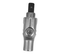 SOLUSTRE Screwdriver Bit Adapter Ratchet Wrench On-the-go Use Hex Bit Adapter, Zinc Alloy, Silver, Manual Handle Design, for Screws and Refrigeration Equipment Construction Sites