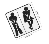 SOLUSTRE Self-adhesive Acrylic Toilet Sign for Bathroom with Easy to Install White Gender Neutral Restroom Identification Plate Suitable for Homes and Parking Lots