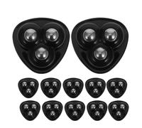 SOLUSTRE Self Adhesive Swivel Caster Wheels Threeball Design 12pcs with 360 Degree Rotation Stainless Steel and Pp Material, Furniture and Cabinets Mobility Enhancer for Easy Moving