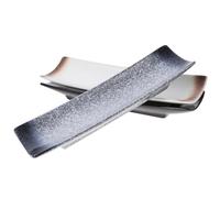 SOLUSTRE Serving Dish Snack Tray with Attractive Design 3pcs Japanese Style Ceramics Sushi Plates Rectangular and Storage Sushi Platter for Restaurants and Family Dinners