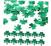SOLUSTRE Shamrock Shape Confetti for St Patrick's Day Table Decoration Irish Lucky Sequins Scatter Material Bright for Carnival Cake Stands Invitations and Flat Surfaces