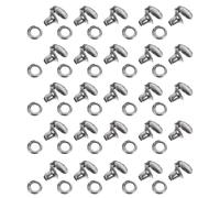 SOLUSTRE Shoe Boot Lace Hooks Brass and Iron Material 30pcs Replacement Buckles with Iron Washer, Prevent Lace Loosening for Work Boots and Outdoor Gear for Camping and Outdoor Adventure