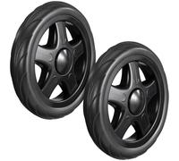 SOLUSTRE Shopping Trolley Wheels Replacement 2Pcs Plastic Compact Sturdy Wheels for Grocery and Utility Carts Stylish Design for Multi-Story Homes