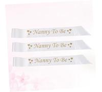 SOLUSTRE Shoulder Strap Ribbon with Foil Stamping Elegant Cloth White Caregiver be Etiquette Sash for Wedding and Birthday Party Bridal Shower and Bachelorette Party Accessory