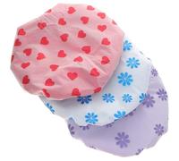 SOLUSTRE Shower Caps for Women 4Pcs Reusable Water Absorbing Hair Drying Hats Elastic Bath Caps Suitable for Spa Sleep and Makeup