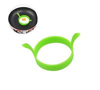 SOLUSTRE Silicone Cooking Egg Ring Nonstick Kitchen Tool for Fried Eggs Pancakes Heat Resistant Dishwasher Safe Green Color for Breakfast Cooking