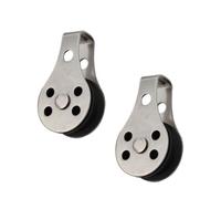 SOLUSTRE Single Pulley Boat Pulley Tool 2pcs Stainless Steel with Nylon Rope, Heavy Duty for Lifting and Hanging Weight Things, Reliable Hardware for Boating and Sailing Applications