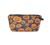 SOLUSTRE Skull Makeup Organizer Bag Cosmetic Bag Halloween 3D Printing Lightweight Large Capacity Polyester for Travel and Gym Toiletries Storage