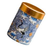 SOLUSTRE Small Ceramic Tea Canister Airtight Seal Portable Tea Tin Container High Temperature Calcined Storage Jar