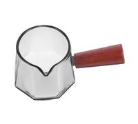 SOLUSTRE Small Glass Pitcher with Handle Multi Function Espresso Shot Cups for Coffee Milk Sauce and Syrup Lightweight Mini Creamer for Home Brewing and Beverage Serving