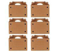 SOLUSTRE Small Pet Carrier Box 6Pcs Cardboard with Impact Resistance for Poultry, Puppies and Birds Including Canaries and Pigeons 12.2X8X5.1' for Shipping and Travel