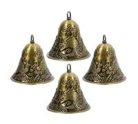 SOLUSTRE Small Wind Chimes 4pcs Metal Wind Chime Bells for Exterior Decor Vintage Small Bell Pendant for Patios and Porches Feng Shui Chimes