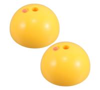 SOLUSTRE Soccer Training Pole Base Holder with Adjustable Weight and Secure Setup 2pcs for Agility Poles Yellow Abs Water-fillable Stand for Demanding Soccer Agility Training on Hard
