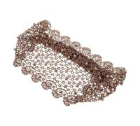 SOLUSTRE Soft and Comfortable Polyester Head Scarf for Seniors with Coffee Colour, Versatile Boho Style Hair Cap for Sleep, Vintage Elastic Headband Covering White Hair