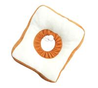 SOLUSTRE Soft Cotton Cat Collar in Yellow Bread Shape, Prevents Licking and Scratching Wounds, for Pet