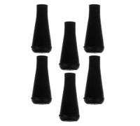 SOLUSTRE Soft Rubber Arrowheads 8mm 6pcs Black Supple Rubber Tips with Safety Features and Secure Arrow Replacement, Minimalist Stylish Design for Archery Practice and Hunting Game