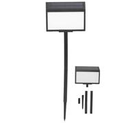 SOLUSTRE Solar Address Sign with Lighted House Numbers, Black Plastic, 1 Set, High Brightness Illumination, Wall Mount or Ground Installation for Home Entrance