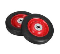 SOLUSTRE Solid Rubber Replacement Trolley Wheels Shock Absorption and Low Rolling Resistance 2pcs with Iron Core Anti Slip Cart Casters for Laundry Cart and Trash Can