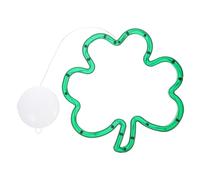 SOLUSTRE St Patrick's Day Shamrock Window Lights Self Adhesive Green LED Holiday Decor with Steady Glow and Easy Residue Installation for Irish Party Favor