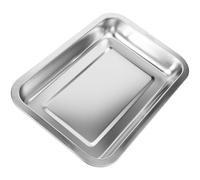 SOLUSTRE Stainless Steel Cat Litter Box Open Style Litter Container Convenient Not Easy to Deform Silver Cat Toilet for Balcony and Bathroom Use
