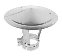 SOLUSTRE Stainless Steel Chimney Weatherproof Cover Smoke Tube Cover Lightweight Silver Replacement Cap for Outdoor Chimney Protection