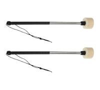 SOLUSTRE Stainless Steel Drum Mallets Safe and Comfortable Design 1pair with Felt to Develop Musical Talent and Sense of Rhythm for Percussion Instruments