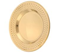 SOLUSTRE Stainless Steel Round Party Food Platter Tray with Creative Hammered Design, Versatile and Convenient Tray for Dinner Dishes and Appetizers, for Coffee Table and Camping