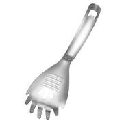 SOLUSTRE Stainless Steel Serving Spoon with Drain Function Multi Purpose Kitchen Utensil for Spaghetti Noodles Eggs Dumplings Smooth Edges Cooking Tool for Home Use
