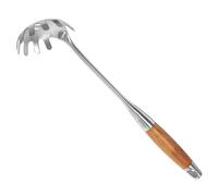 SOLUSTRE Stainless Steel Spaghetti Scoop with Serrated Edges and Drainage Lightweight Kitchen Noodle Strainer Spoon Hollow Design for Easy Soup Separation Cooking Utensil for Pasta and