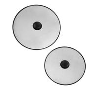 SOLUSTRE Stainless Steel Splatter Screens Anti-Oil Splashing Guard 2pcs 29cm and 25cm Mesh Covers with Knob Sturdy Kitchen Grease for Frying Pan and Skillet for Frying and Grilling